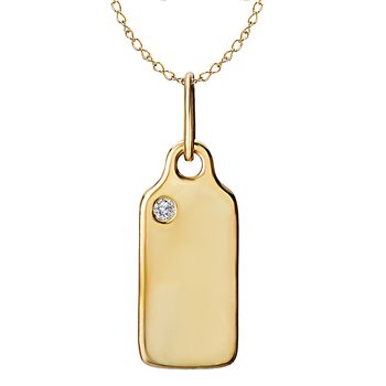 14kt Diamond Rectangular Necklace