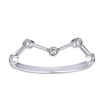 TriUnity™ 14K Yellow Gold 5 Bezel Set Zig Zag 0.10 Ctw