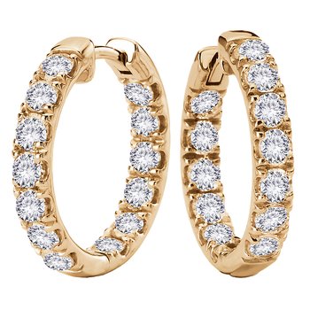 Lab Grown Diamond Hoop Fashion Earrings