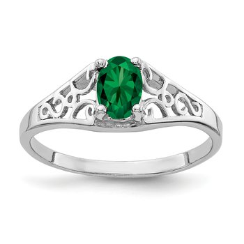 14k White Gold 6x4mm Oval Mount St. Helens ring