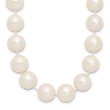 14k 11-12mm White Near-Round Freshwater Cultured Pearl 18 inch Necklace