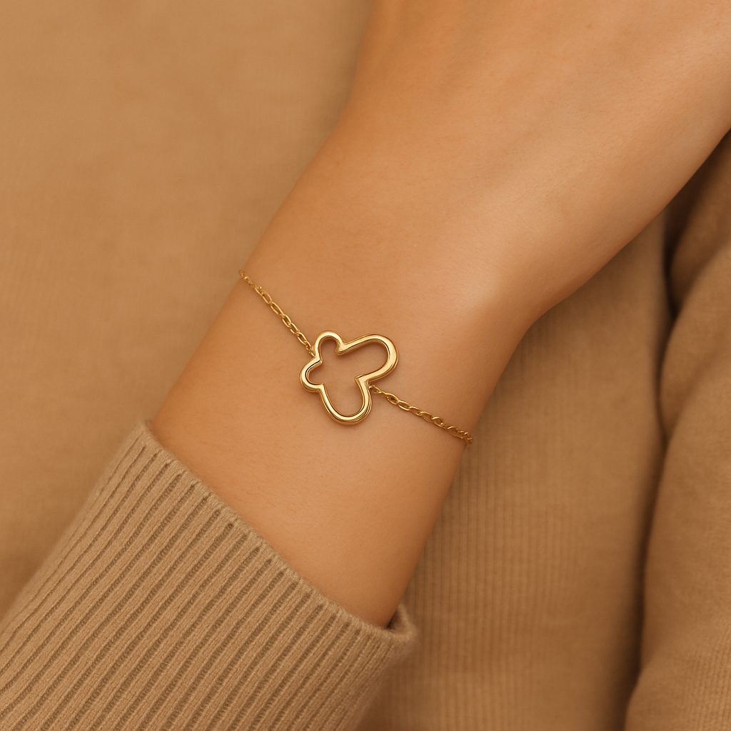 Elegant Italian 14kt Butterfly Bracelet Bracelet
