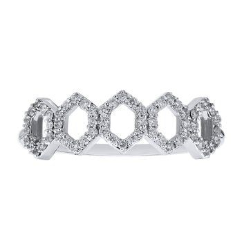 TriUnity™ 14K Yellow Gold Negative Space Geometric Shapes Pave Set 0.25 Ctw
