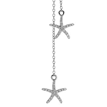 OCEANITY ™ 14k Yellow Gold Necklace Diamond 0.25 Ctw Available in White, Rose or Yellow Gold