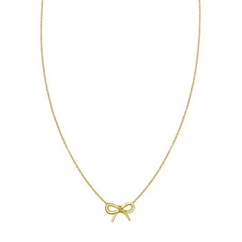 14K Small Bow Necklace
