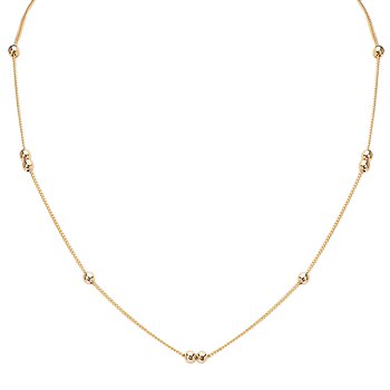 Italian 14kt Gold Bead Necklace