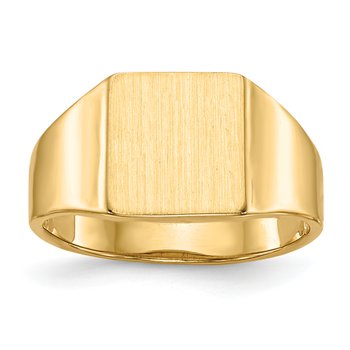 14k 8.5x9.0mm Open Back Signet Ring