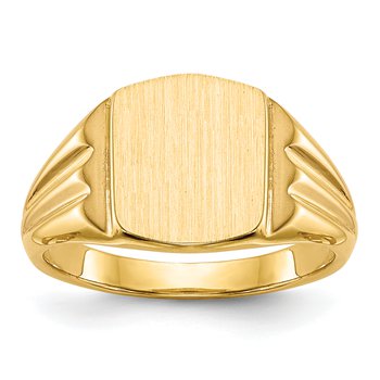 14k 8.5x10.5mm Closed Back Signet Ring