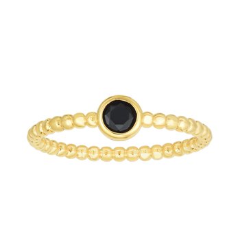 14K Yellow Gold Polished Popcorn Size-7 Ring