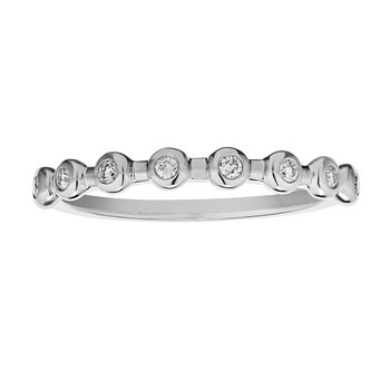 TriUnity™ 10K Yellow Gold Half Bezel Set Row 0.10 Ctw