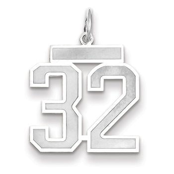 14kw Medium Satin Number 32 Charm