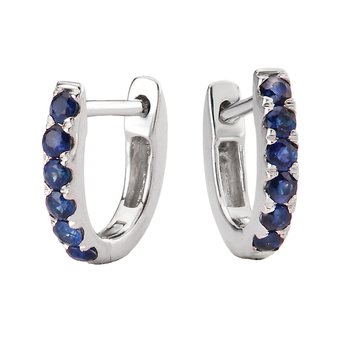 Sapphire Gem Huggie Earrings