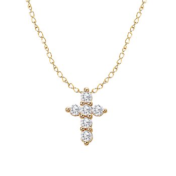 14kt Diamond Cross Necklace