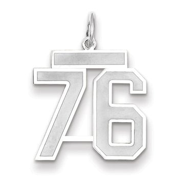 14kw Medium Satin Number 76 Charm