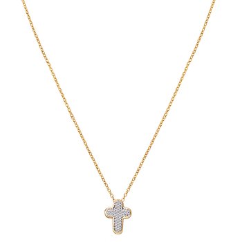 Diamond Cross Shaped Necklace