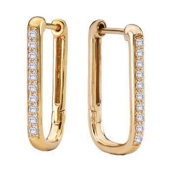 Diamond Hoop Ladies Fashion Earrings