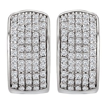 Diamond Huggie Hoop Earrings