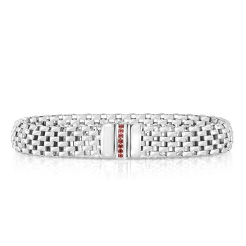 Sterling Silver 7.5in Polished Bracelet with Box with Both Side Push Clasp