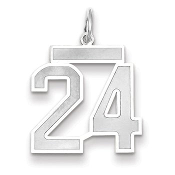 14kw Medium Satin Number 24 Charm