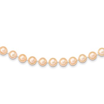 14k 8-9mm Pink Near-Round Freshwater Cultured Pearl 16 inch Necklace