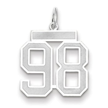 14kw Medium Satin Number 98 Charm