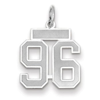 14kw Small Satin Number 96 Charm