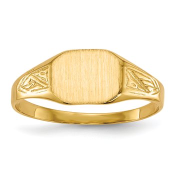 14k 8.5x7.0mm Open Back Signet Ring