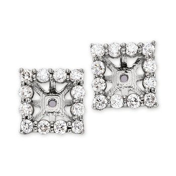 Jacket:14KW Princess Stud Tw:3.50Ct Prong Set