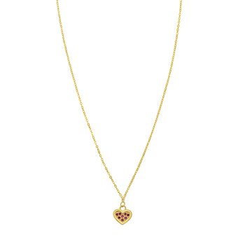 14K Ruby Heart Necklace