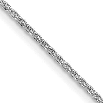 14K White Gold 10 inch 1mm Diamond-cut Parisian Wheat with Lobster Clasp Anklet