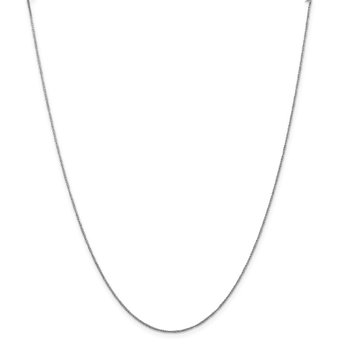 14K White Gold 14 inch .70mm Ropa with Spring Ring Clasp Chain