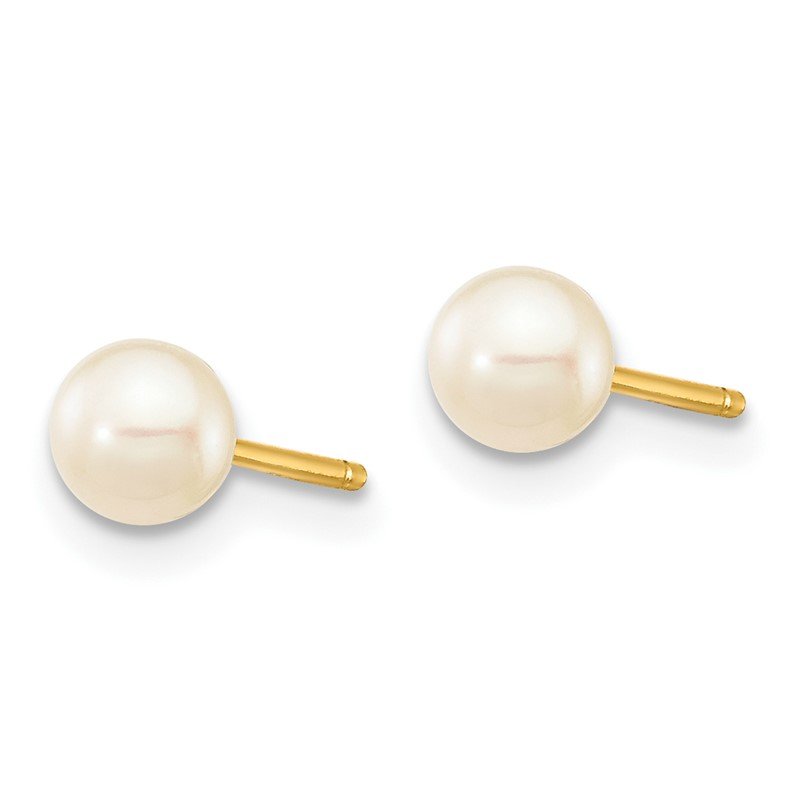 3pc Set! 14k Gold Pearl 15in Necklace, Earrings, & 5.5in Bracelet