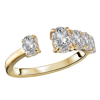 Lab Grown Diamond Open Front Ladies Fashion Ring