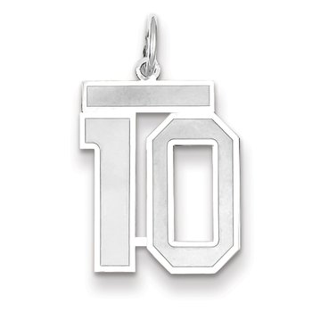 14kw Medium Satin Number 10 Charm