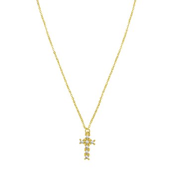 14K Diamon'Oro Cross Necklace