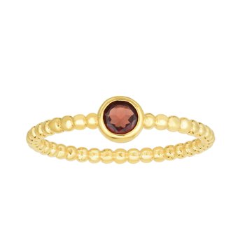 14K Yellow Gold Polished Popcorn Size-7 Ring