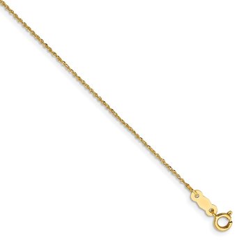 14K 14 inch .70mm Ropa with Spring Ring Clasp Chain