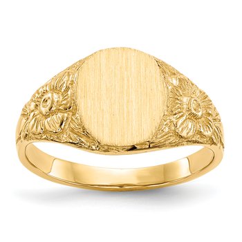 14k 8.0x10.0mm Open Back Signet Ring