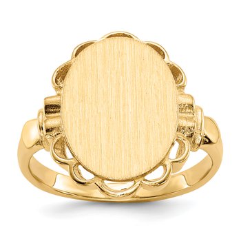 14k 10.5x14.0mm Open Back Signet Ring