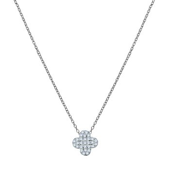 Clover Shaped Diamond Necklace