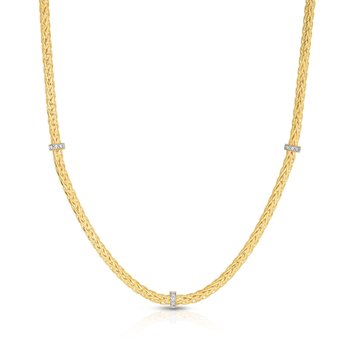 14K 17in Yellow Gold Polished Italian Cable Necklace with Lobster Clasp