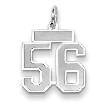 14kw Small Satin Number 56 Charm