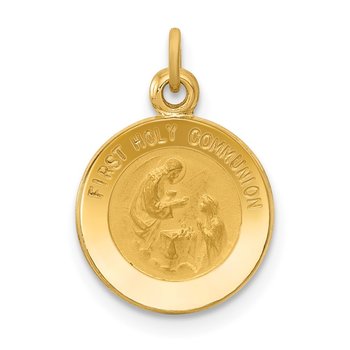 14k First Communion Medal Charm