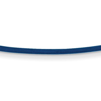 14k Yellow Clasp 1.6mm 16 inch Royal Blue Leather Cord Necklace