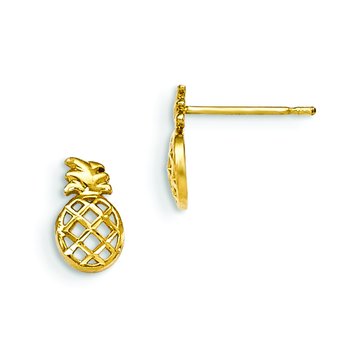 14k Madi K D/C Children's Pineapple Post Earrings