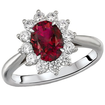 14kt Diamond & Ruby Ring