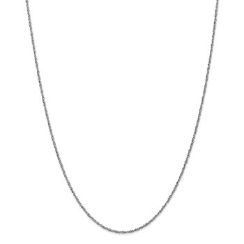 14K White Gold 10 inch 1.7mm Ropa with Lobster Clasp Anklet