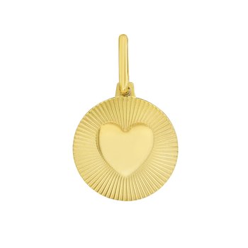14K Radiating Heart Charm