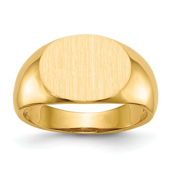14k 12.5x9.5mm Open Back Signet Ring
