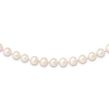 14k 9-10mm White Near-Round Freshwater Cultured Pearl 16 inch Necklace